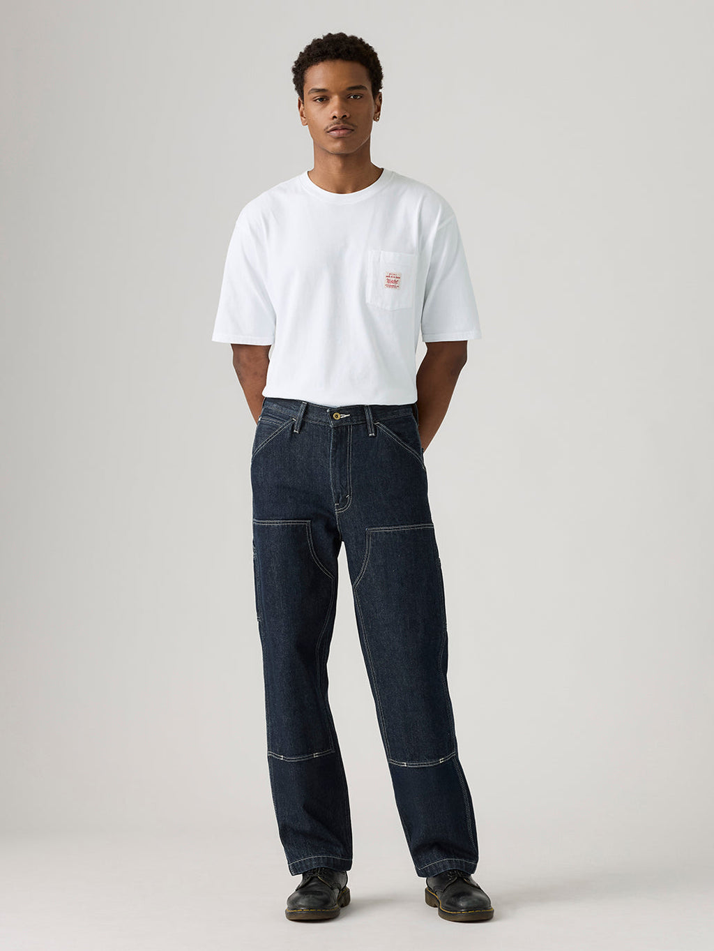 Men's 568 Dark Indigo Loose Fit Mid Rise Jeans