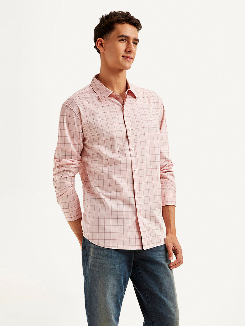 Men's Redloop Checkered Slim Fit Shirt