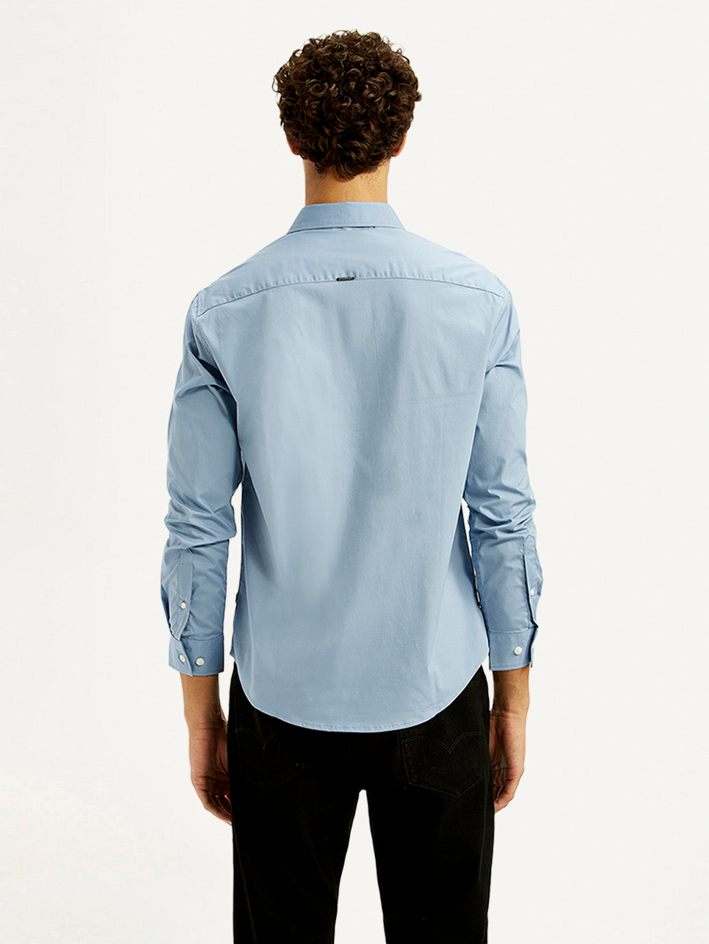 Men's Redloop Solid Light Blue Slim Fit Shirt