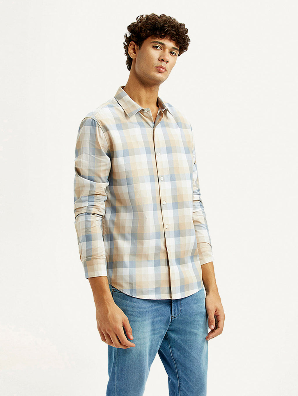 Men's Checkered Multi Color Slim Fit Shirt