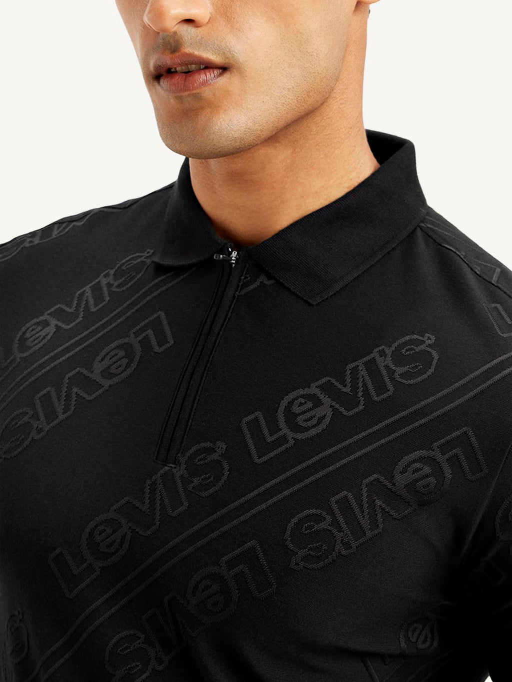 Men's Brand Logo Slim Fit Polo T-shirt