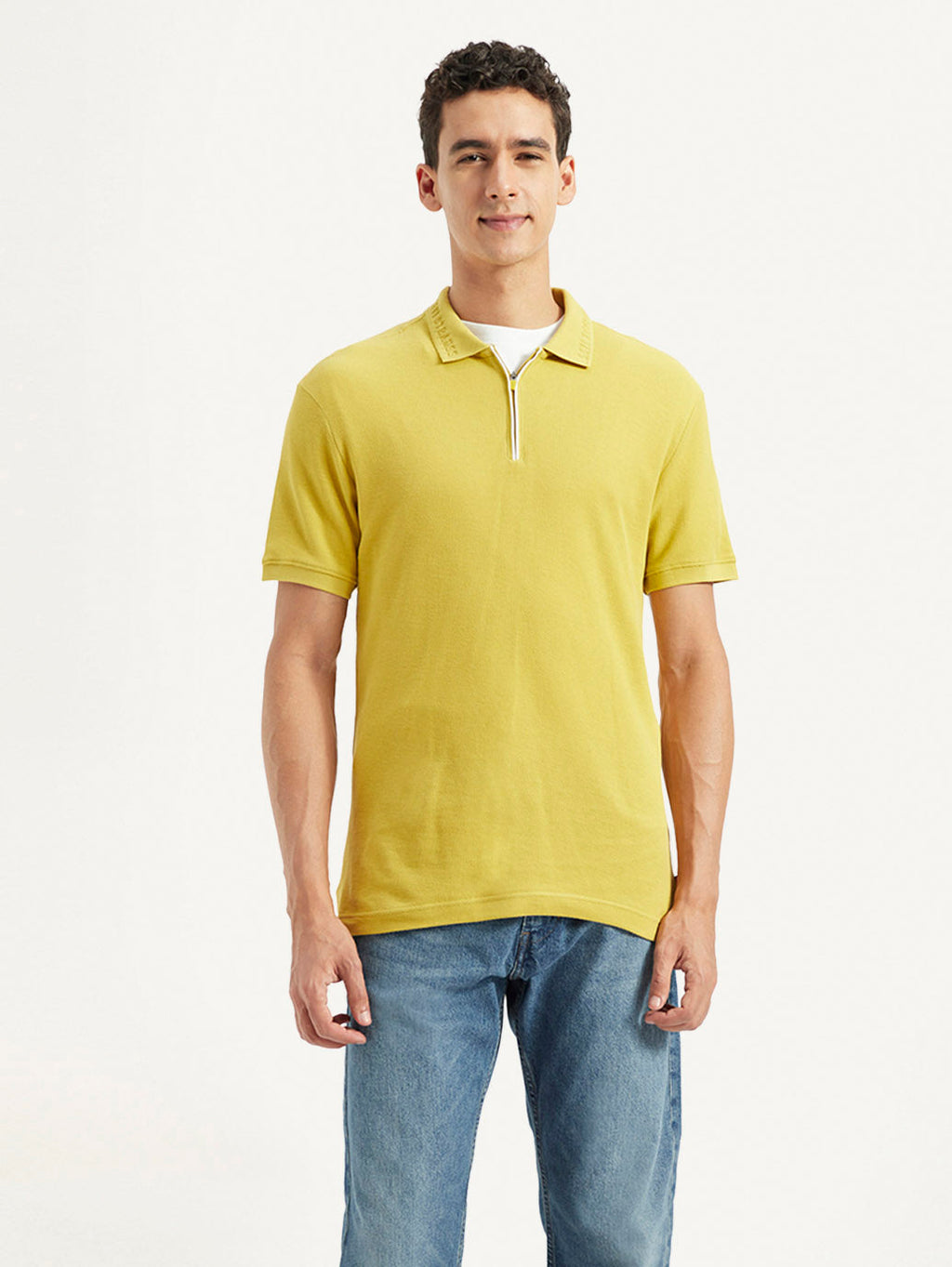 Men's Solid Slim Fit Polo T-shirt