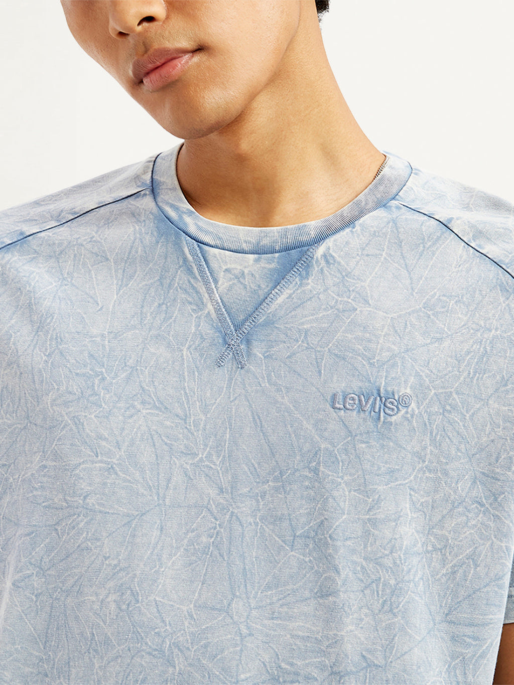 Men's Abstract Dyed Crew Neck T-Shirt