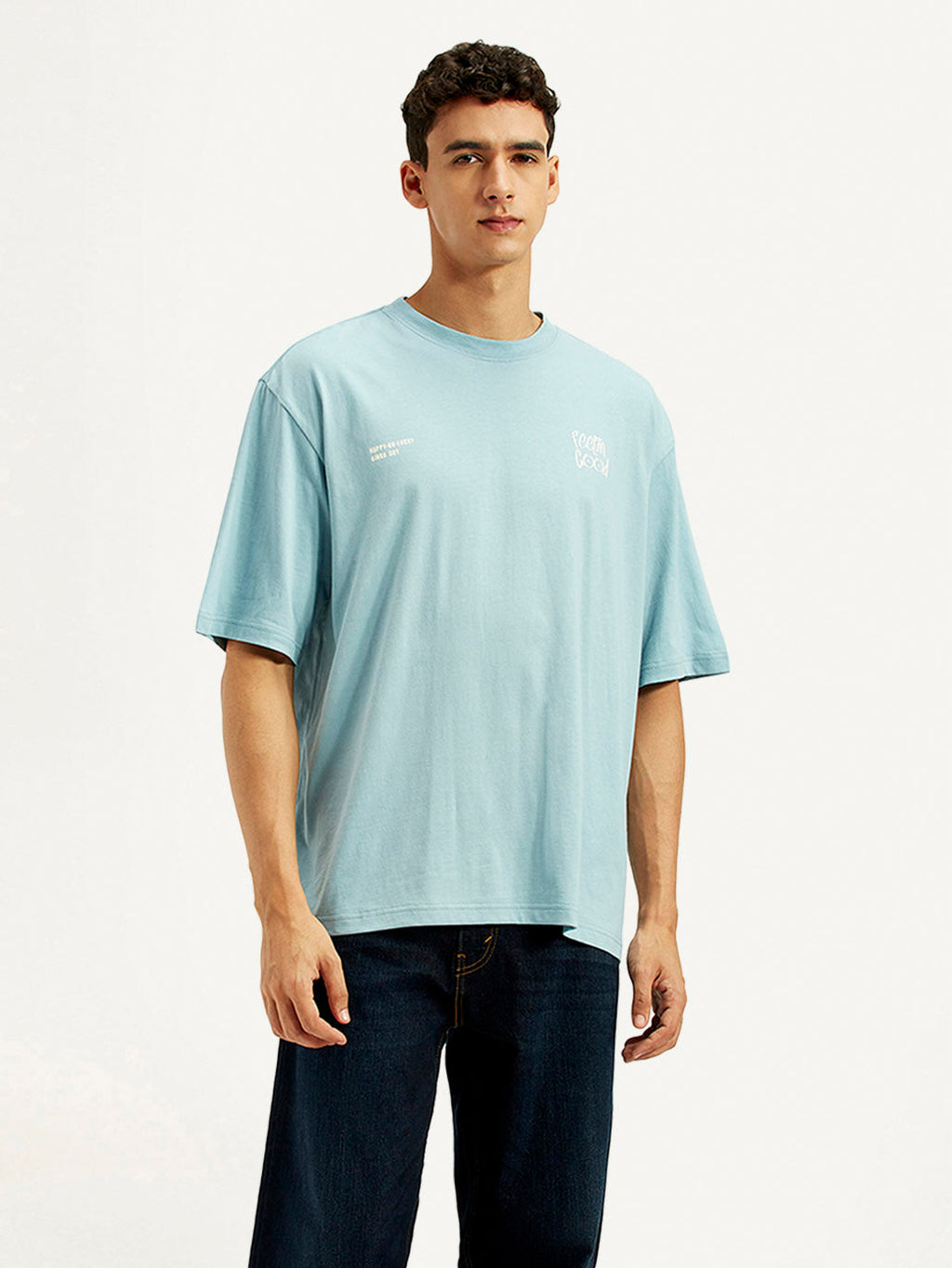 Men's Typography Loose Fit T-Shirt
