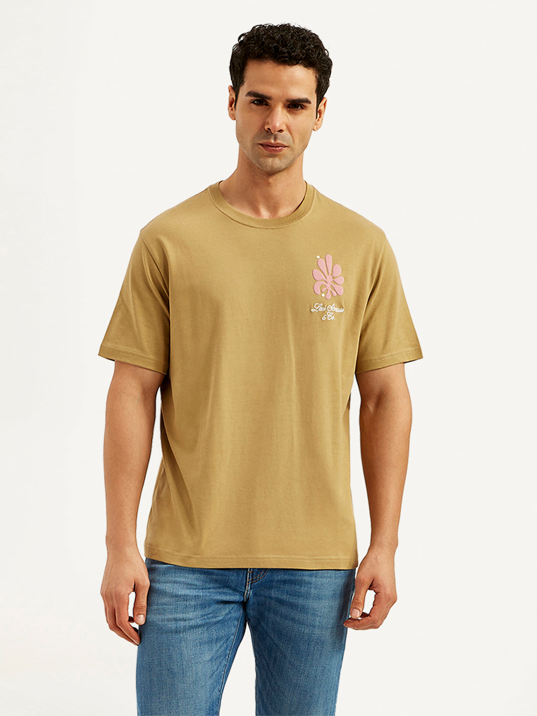 Men's Graphic Print Crew Neck T-Shirt