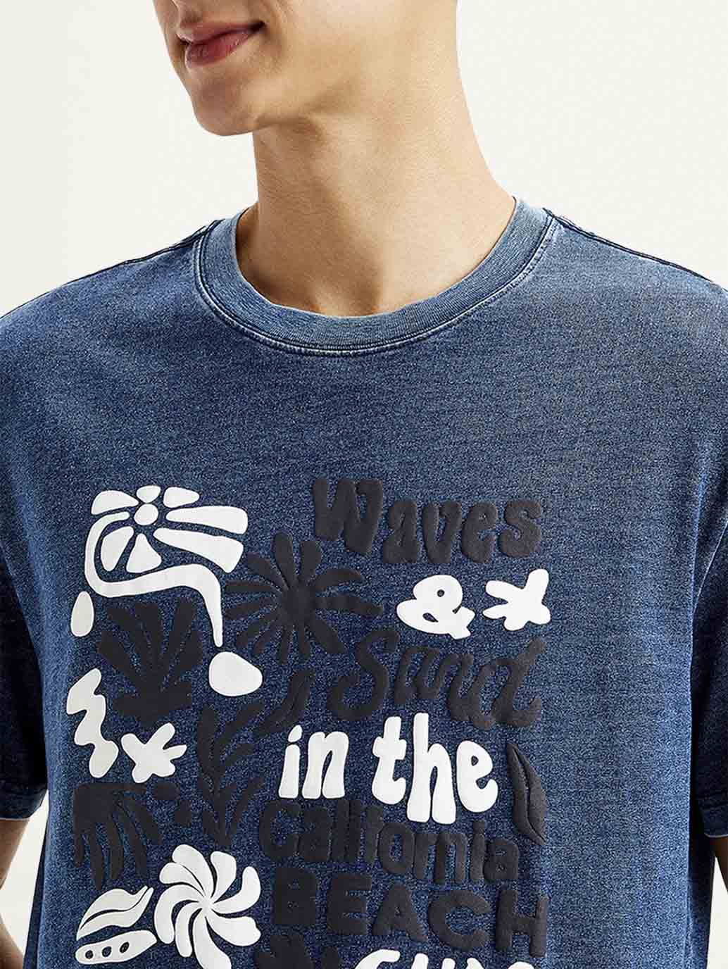 Men's Graphic Print Crew Neck T-shirt