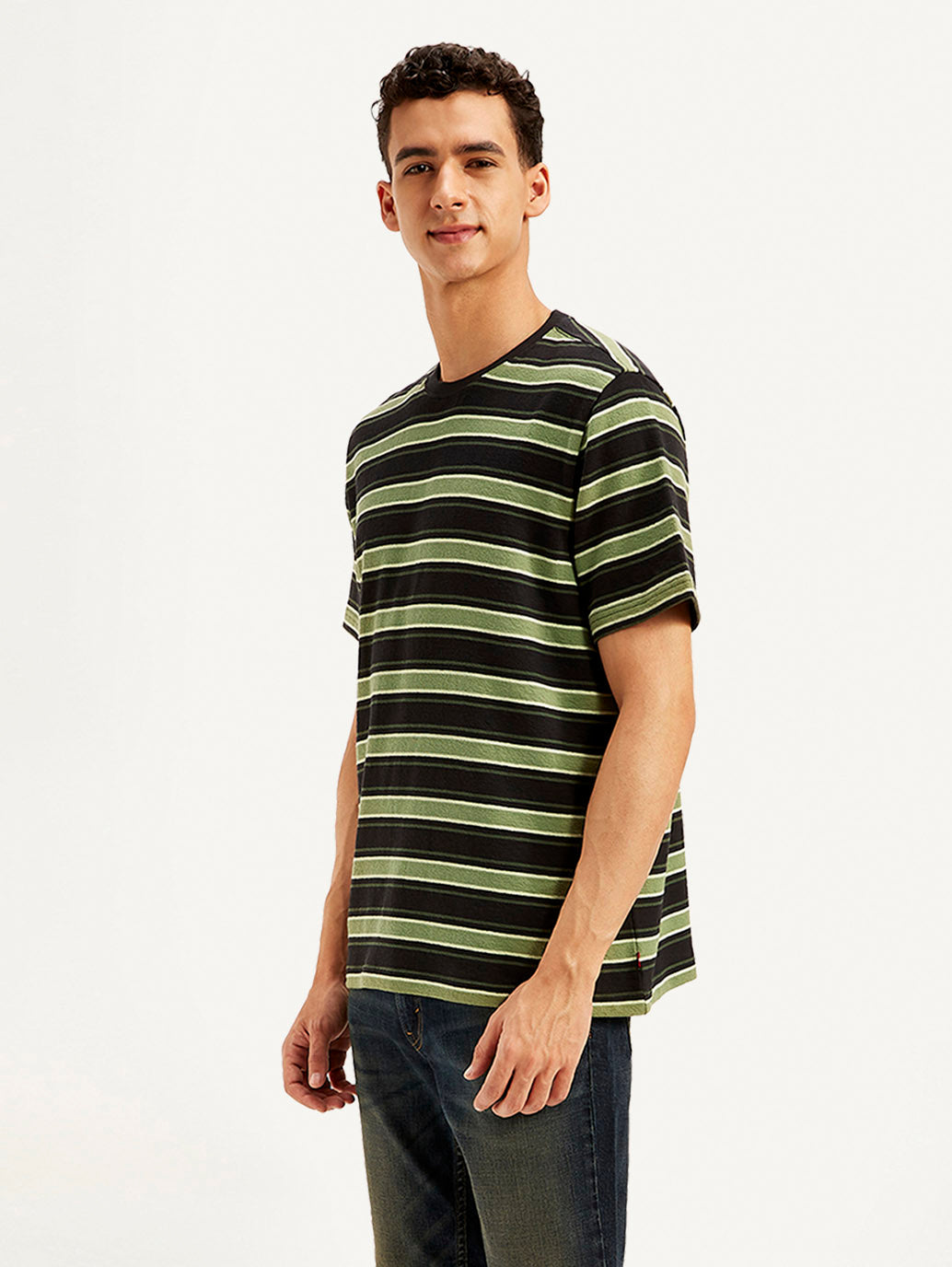 Men's Striped Crew Neck T-shirt