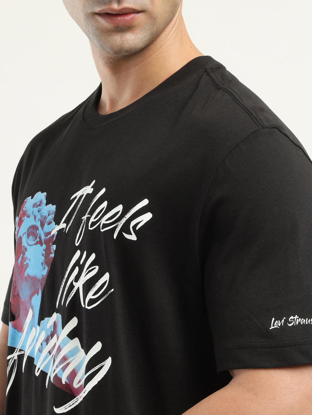 Men's Graphic Print Crew Neck T-shirt