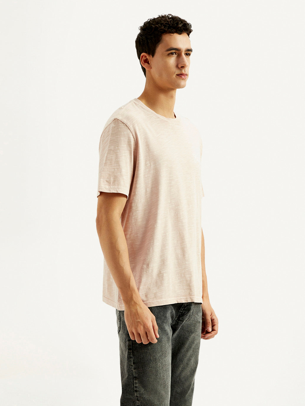 Men's Typography Overdyed Crew Neck T-shirt