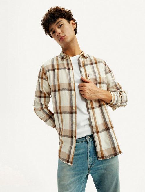 Men's Checkered Multi Color Slim Fit Shirt