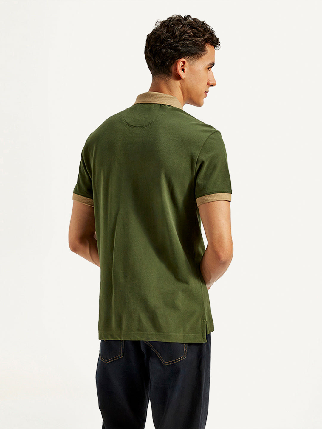 Men's Patchwork Slim Fit Polo T-Shirt