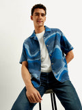 Men's Resort Collar Abstract Relaxed Fit Shirt