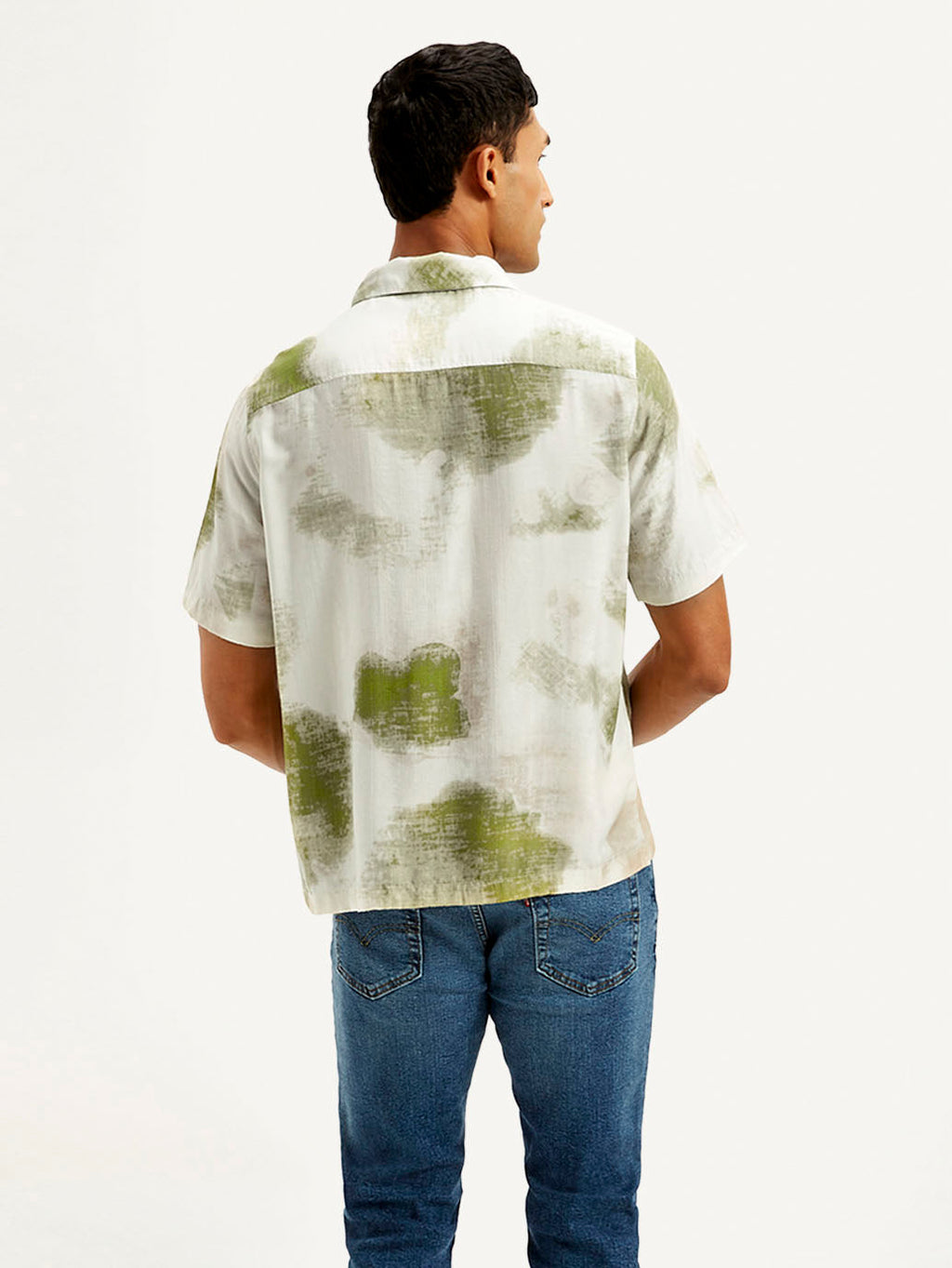 Men's Resort Collar Abstract Relaxed Fit Shirt