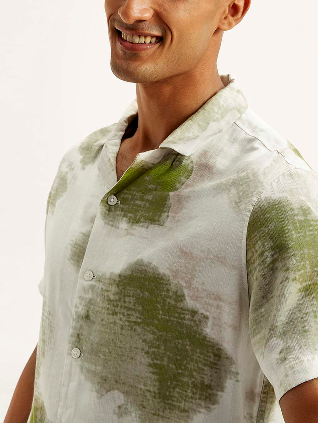 Men's Resort Collar Abstract Relaxed Fit Shirt