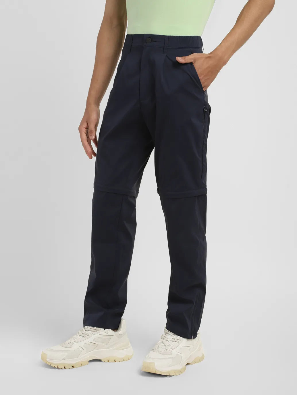 Men's Navy Regular Fit Detachable Cargo