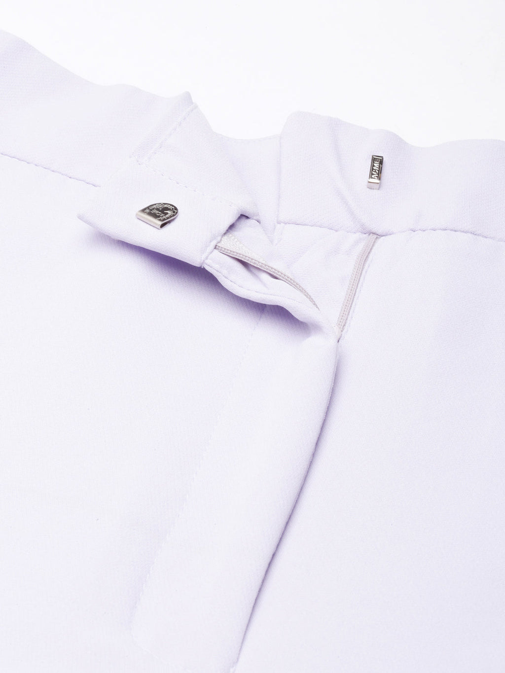 Women's Lavender Comfort Straight Fit Cotton Parallel Trouser