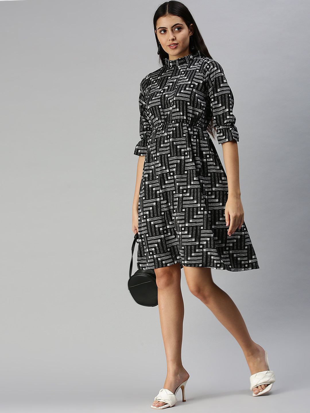 Women's Black A-Line Dress