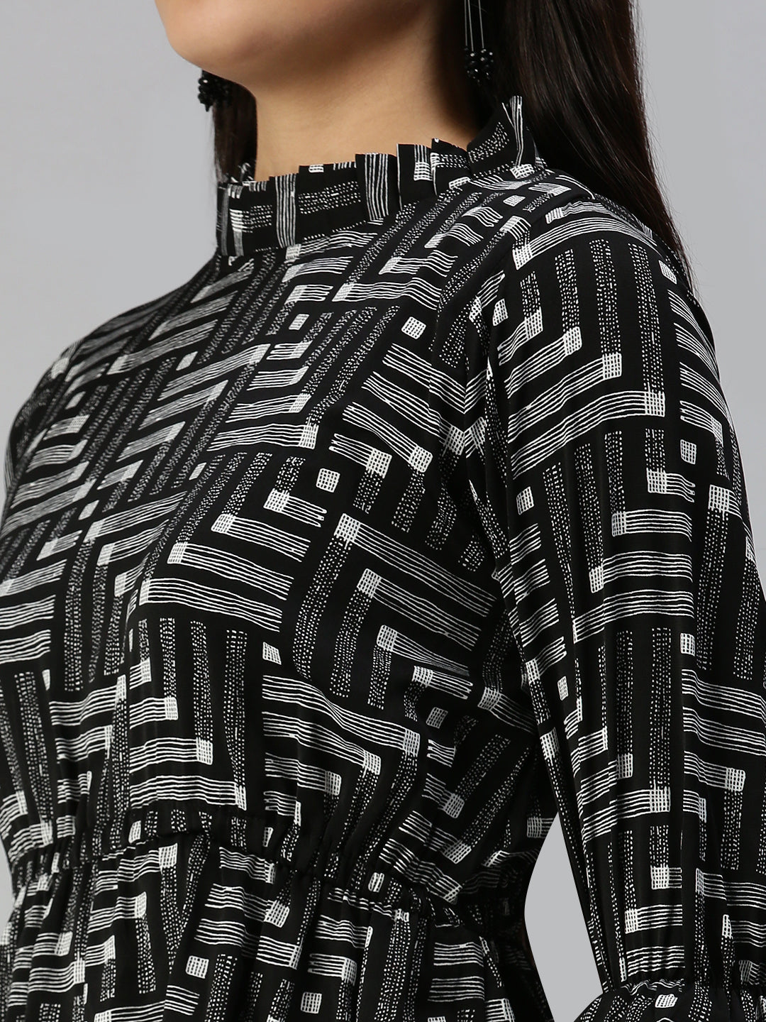 Women's Black A-Line Dress