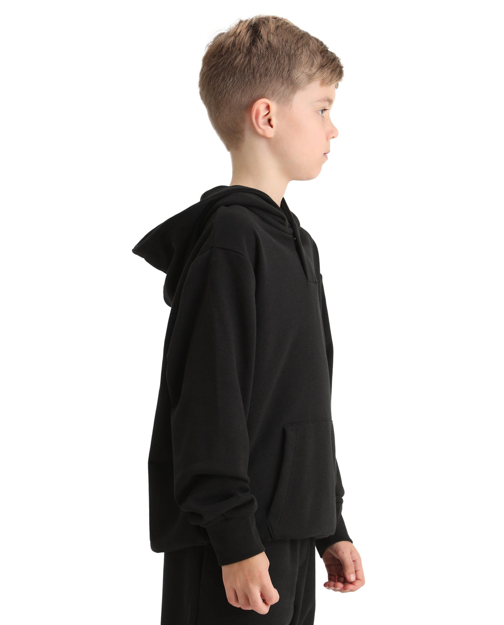 Rare Ones Kids Arno Black Cotton Blend Hd Print Oversized Sweatshirt