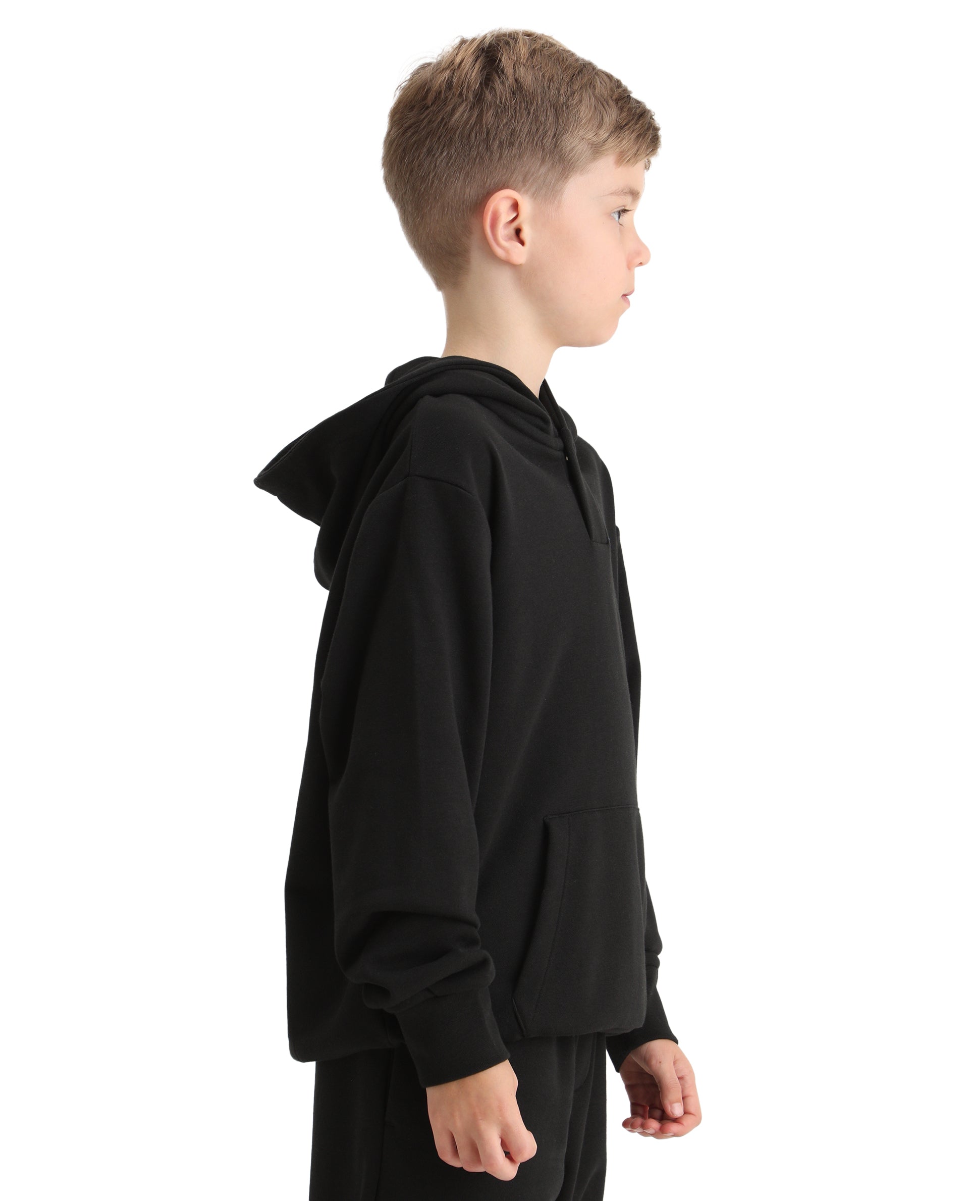 Rare Ones Kids Arno Black Cotton Blend Hd Print Oversized Sweatshirt