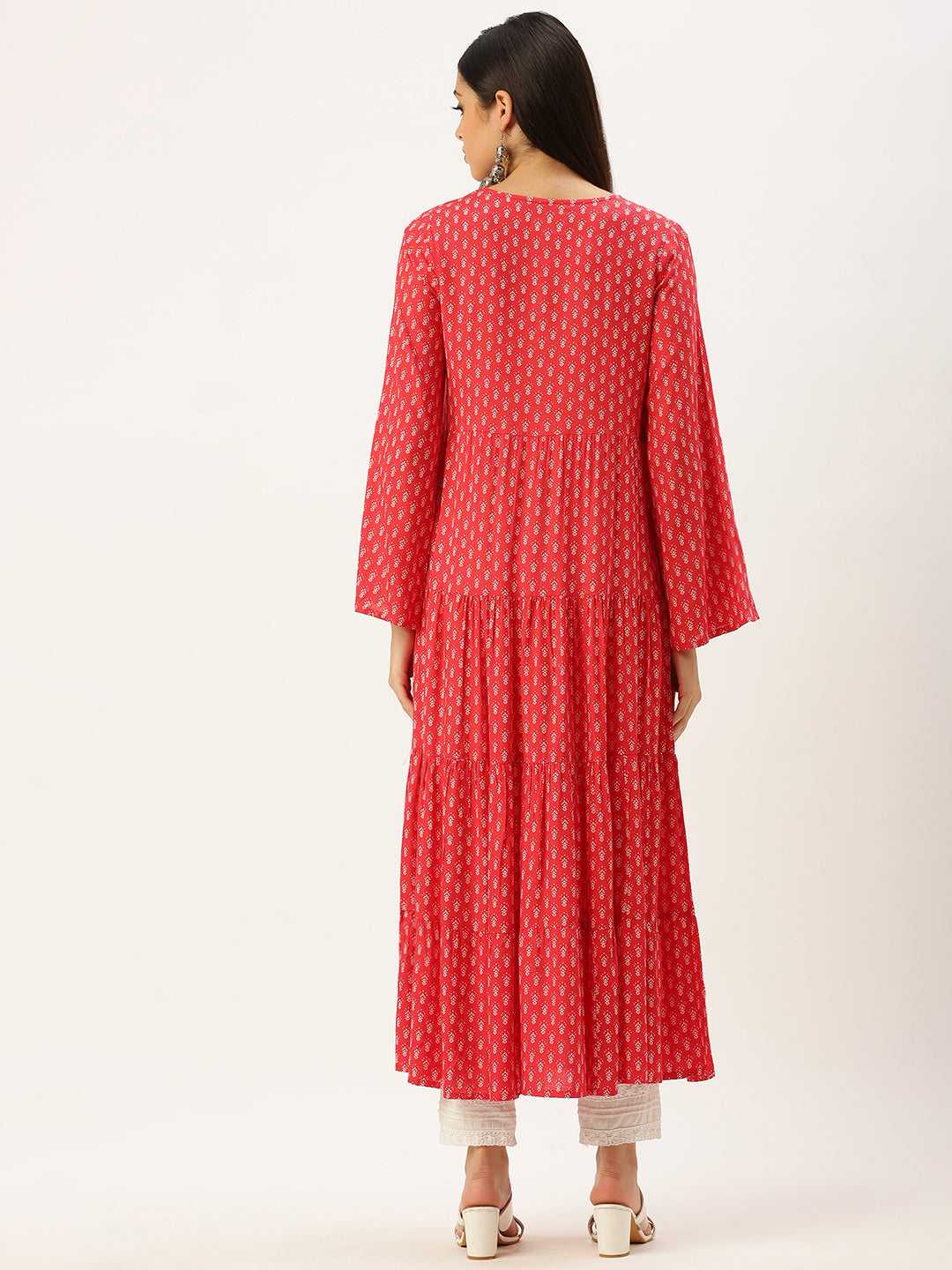 Women's Pink Ethnic Motifs Kurta