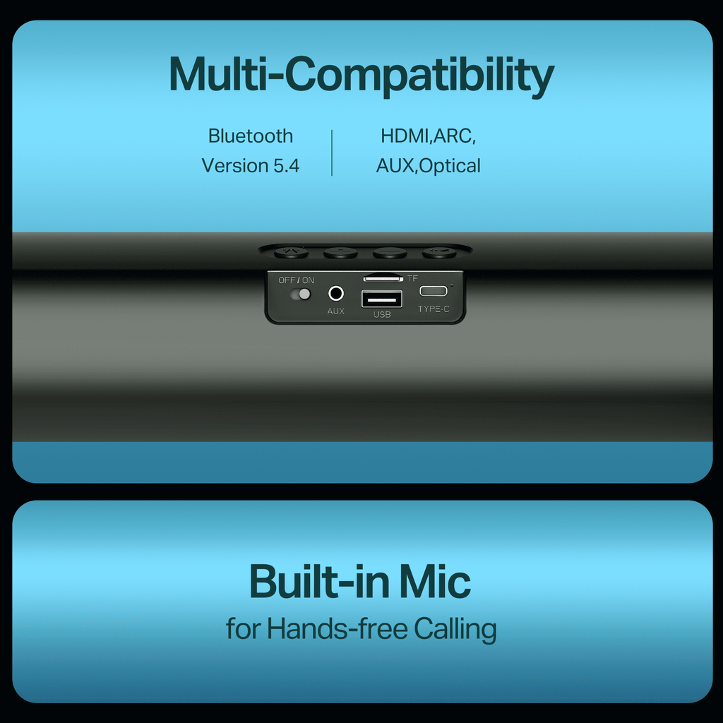 boAt Aavante Bar Joy | 10W Portable Soundbar with TWS, Built-in Mic & Multi-Connectivity