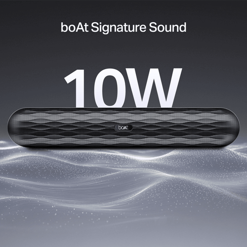 boAt Aavante Bar 485 | 10W RMS boAt Signature Sound, TWS for Double Power, Dual Full Range Drivers, 7Hrs Playback