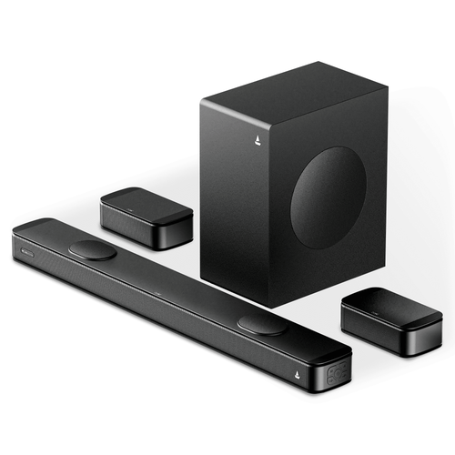 boAt Aavante Prime 5.1.2 5050DA | 550W 5.1.2 Channel Soundbar with Dolby Atmos, Wireless Rear Satellites & Master Remote