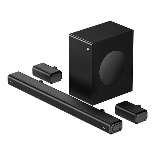 boAt Aavante Prime 5.1 5000D | 500W 5.1 Channel Soundbar with Wired Subwoofer, Satellites & Multi-Connectivity