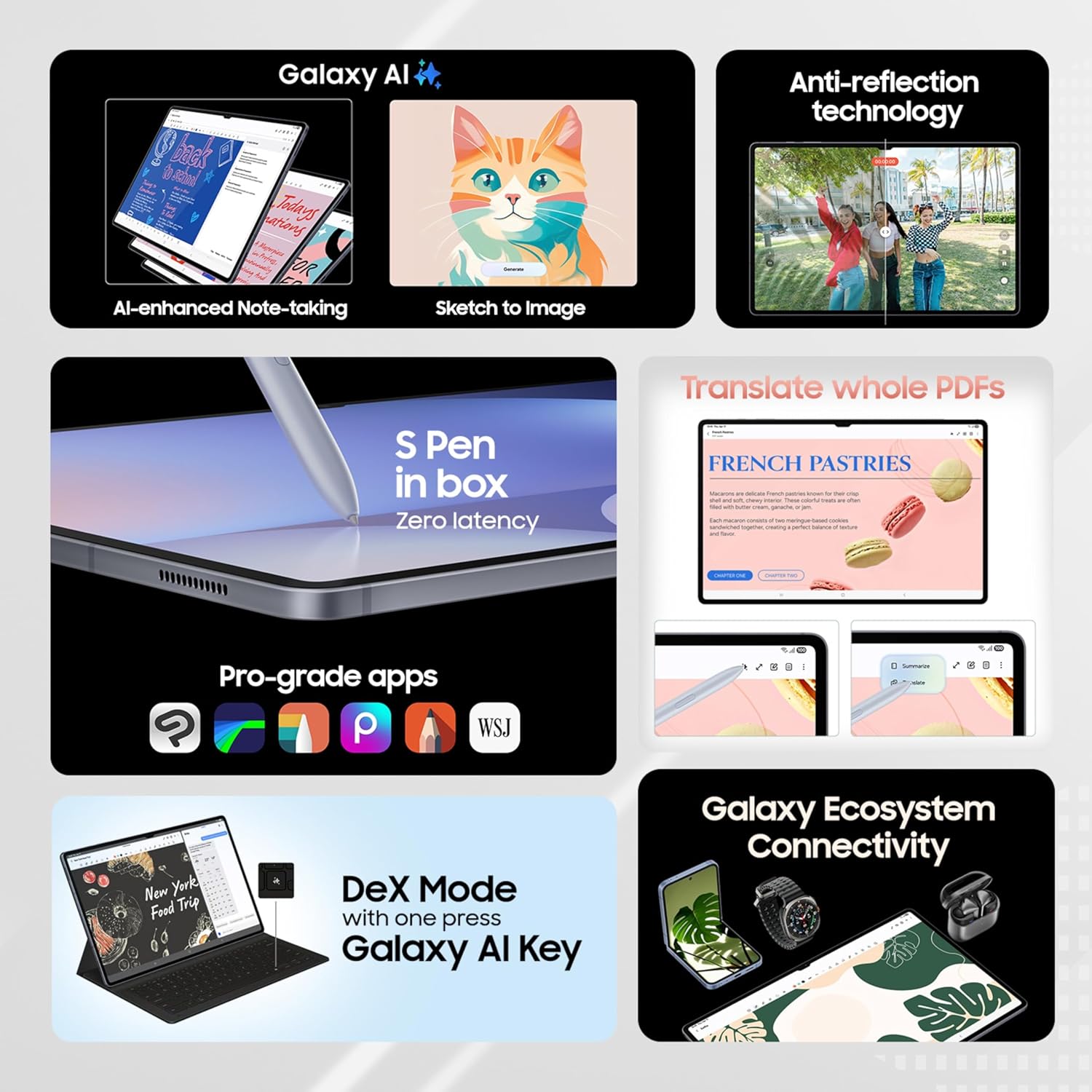 Samsung Galaxy Tab S10 Plus [Smartchoice], S Pen in-Box, 31.5 cm (12.4 inch) Dynamic AMOLED 2X Display, 12 GB RAM, 256 GB Storage, Wi-Fi Tablet, Moonstone Gray