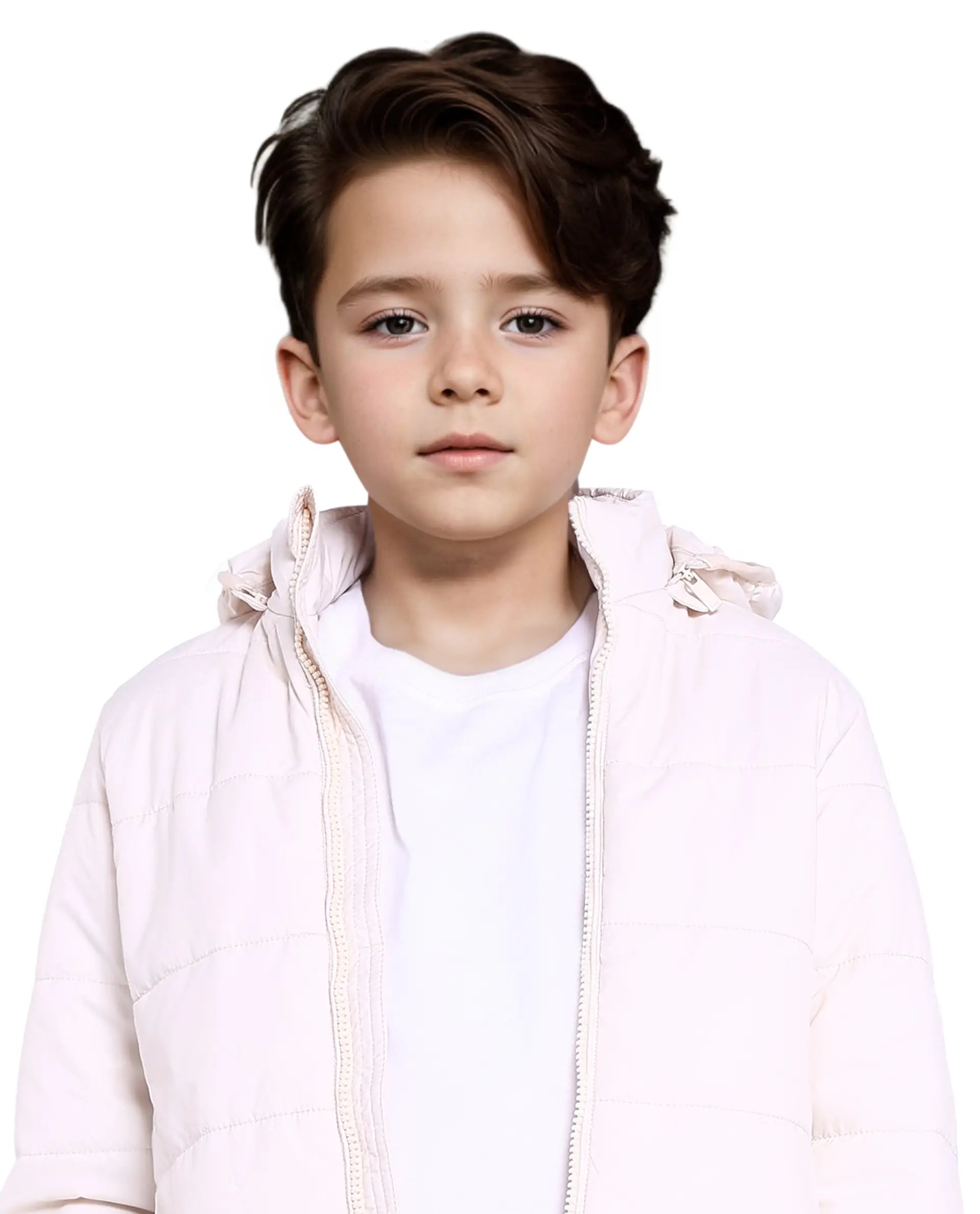 Rare Ones Kids Bolin White Polyester Full Sleeve Solid Jacket