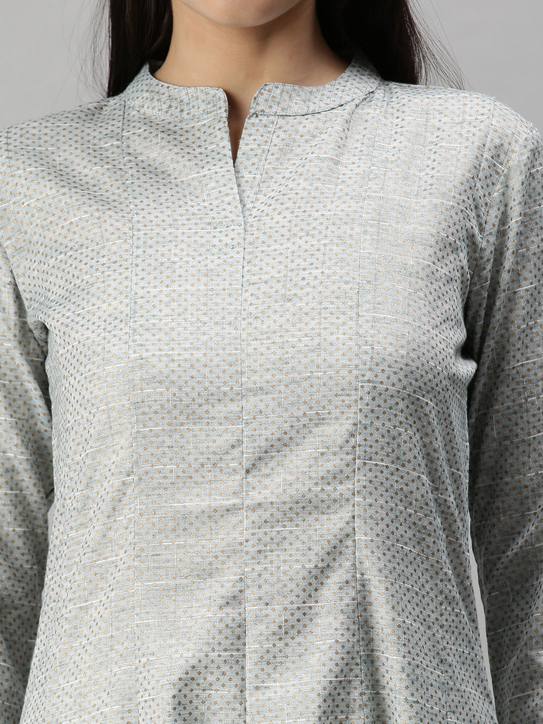 Women's Blue Printed Anarkali Kurta