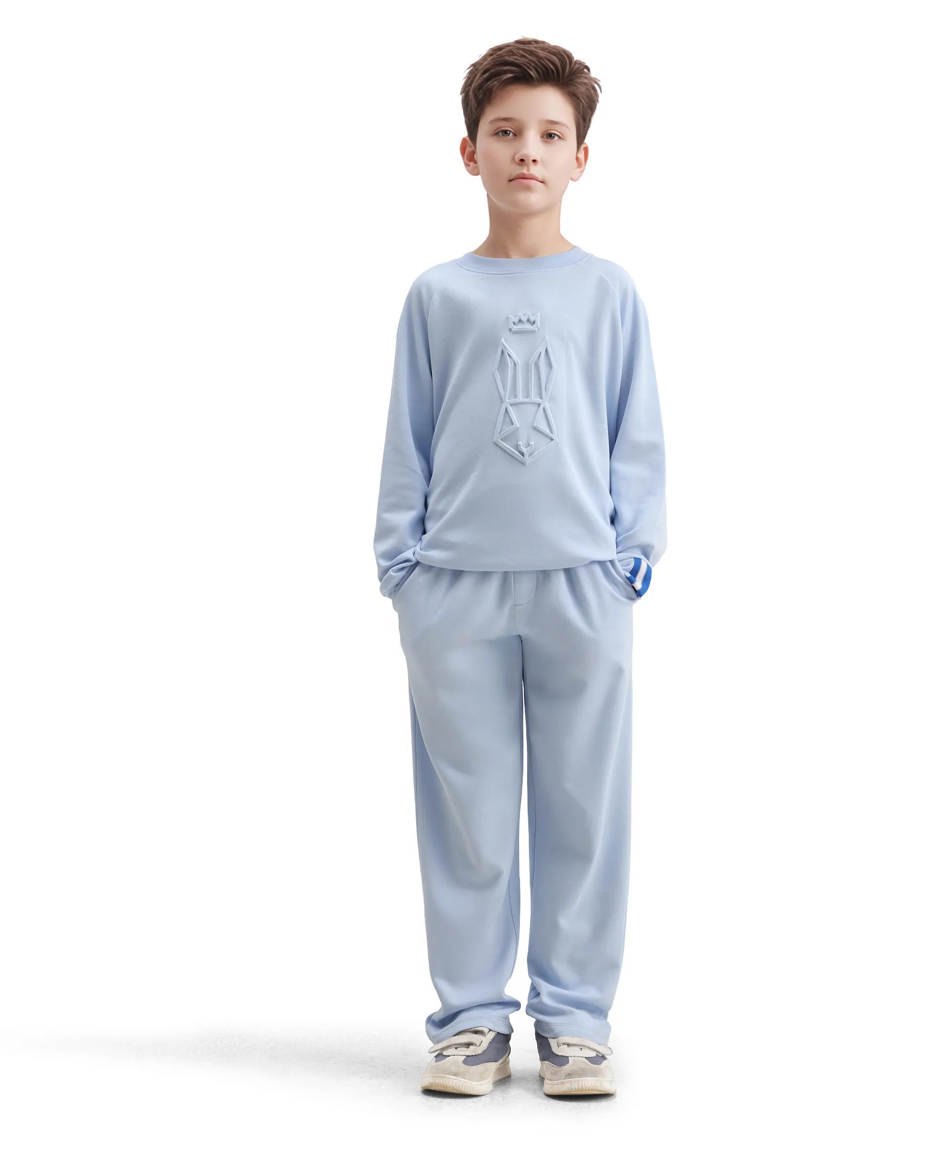 Rare Ones Kids Cadi-B Lilac Cotton Blend Drawstring Closure Straight Fit Solid Trackpant
