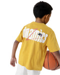 Rare Ones Kids Chile-K Yellow Cotton Graphic Print Slip-On Oversized Fit T-Shirt