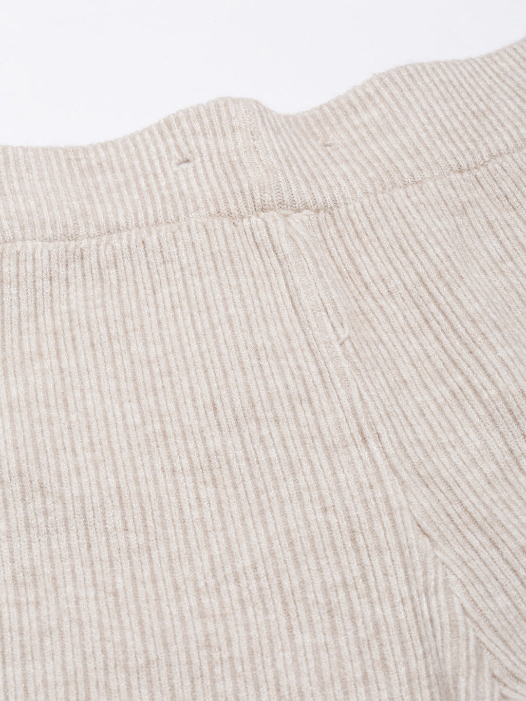 Women's Beige Mid-Rise Comfort Straight Fit Casual Trousers