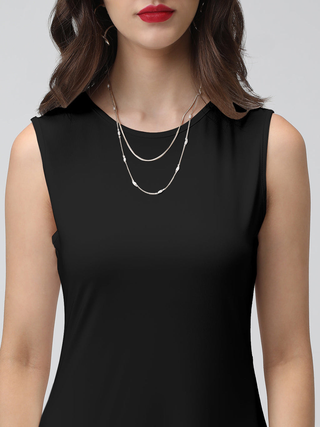 Women's Black Sleeveless Fit and Flare Maxi Dress