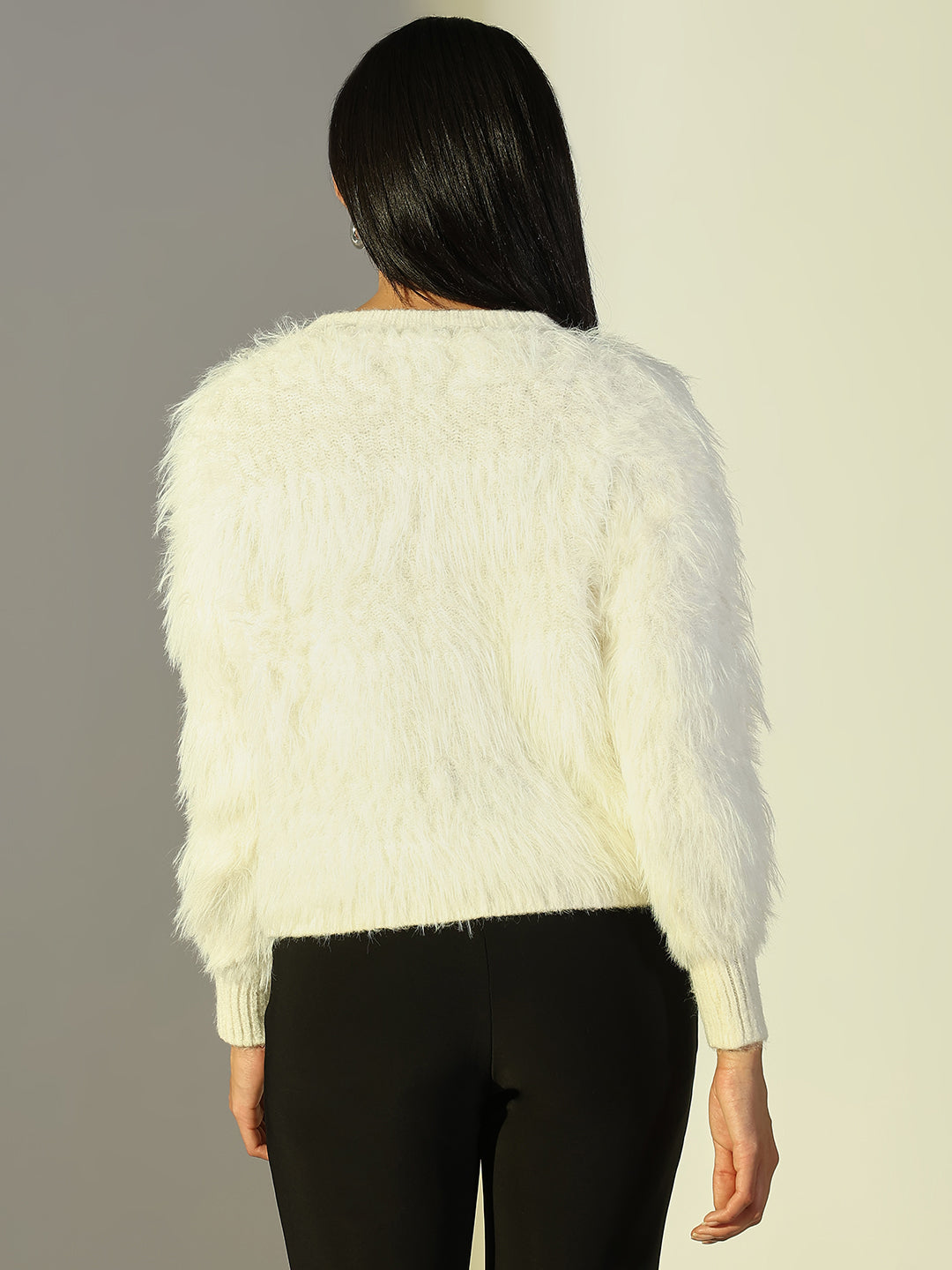 Women's White Solid Top