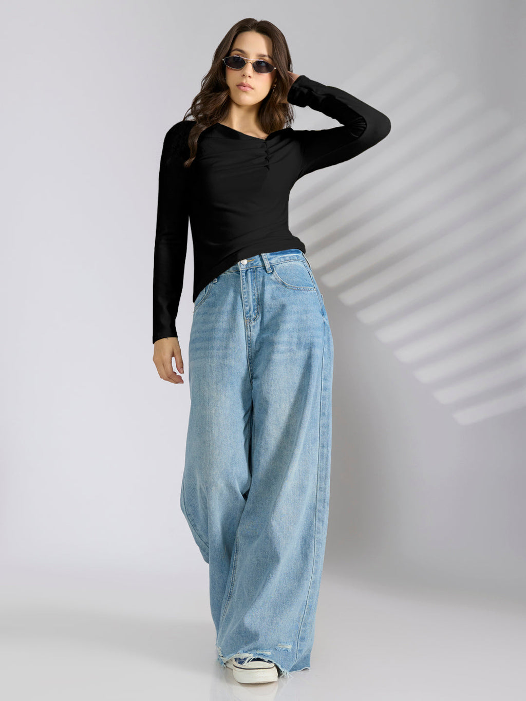 Women's Black Fitted Top