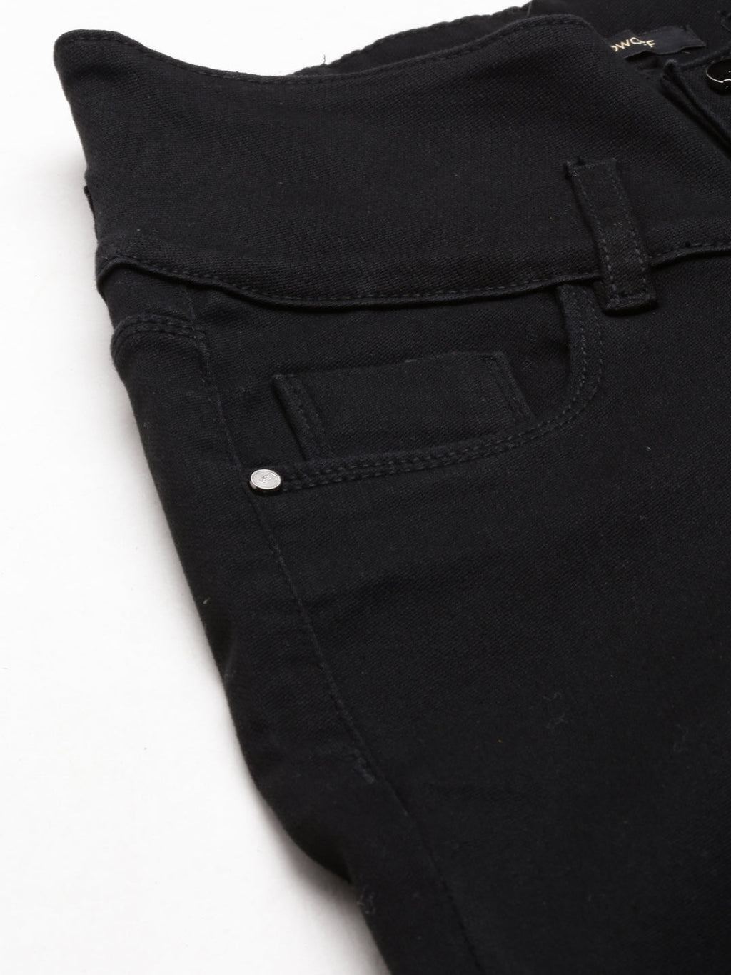 Women's Black Skinny Fit Mid-Rise Acid Wash Denim Cropped Jeans