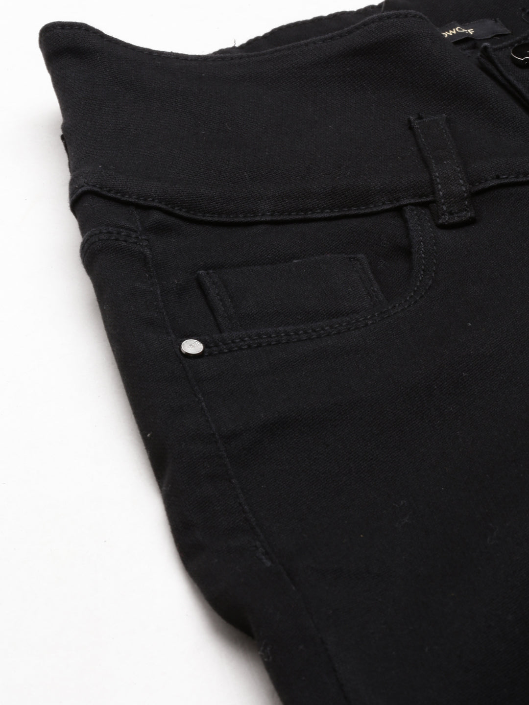 Women's Black Skinny Fit Mid-Rise Acid Wash Denim Cropped Jeans