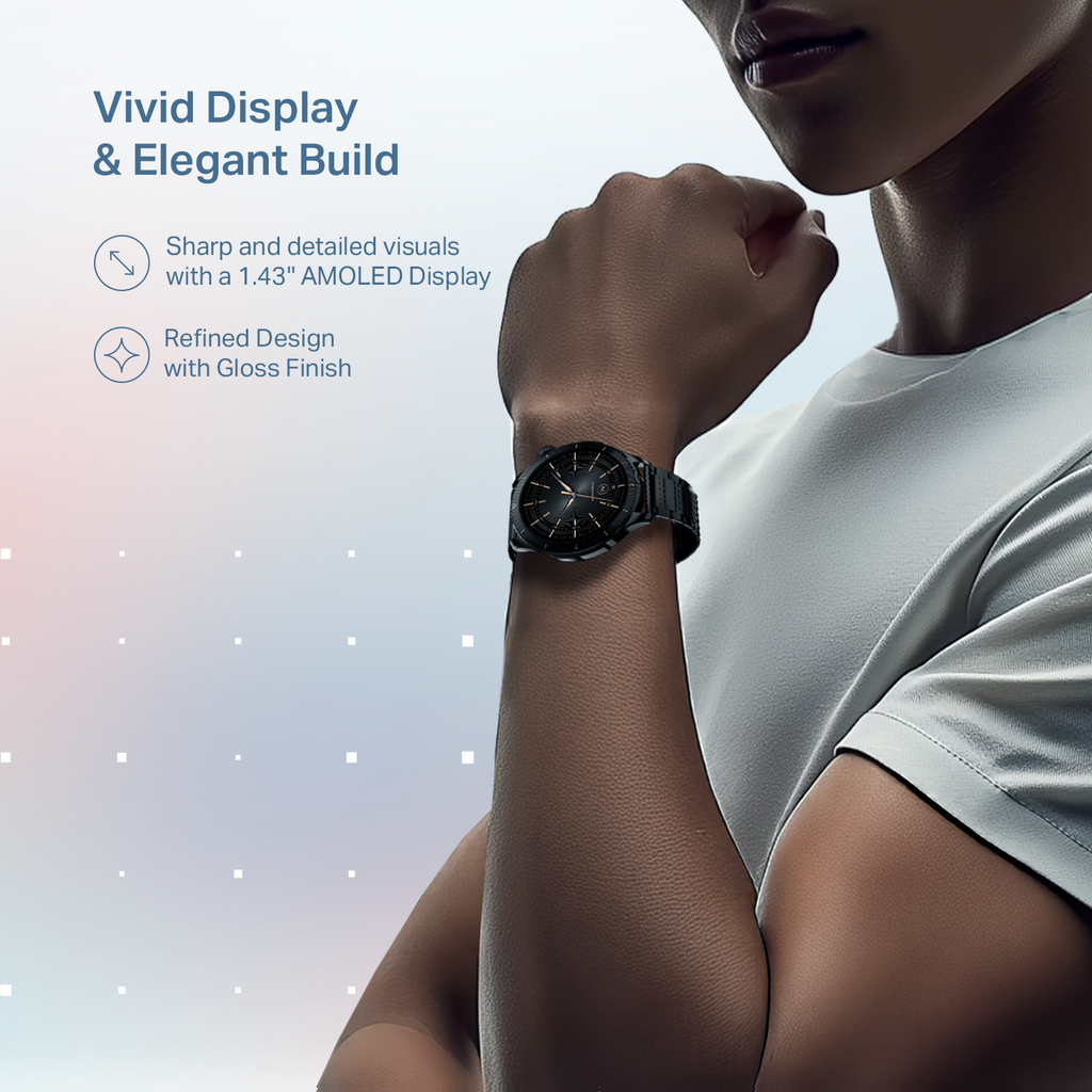boAt Chrome Eon | Smartwatch with AI Coach, 1.43" AMOLED Display & Advanced S1 Processor