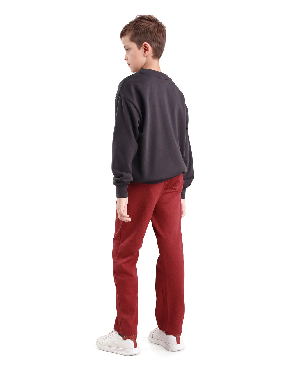 Rare Ones Kids Dane-B Red Cotton Drawstring Closure Straight Fit Trackpant