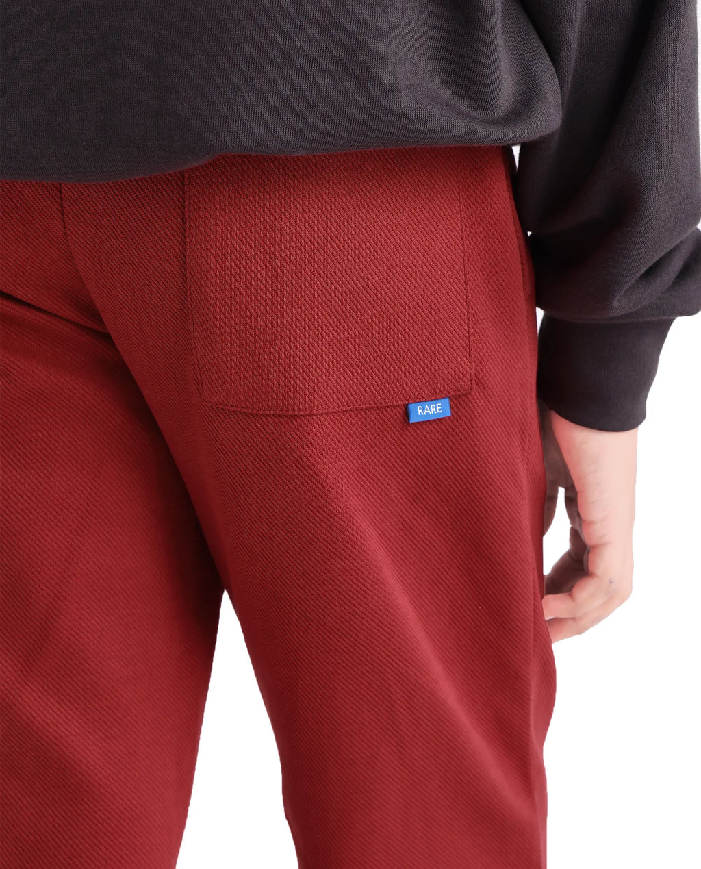 Rare Ones Kids Dane-B Red Cotton Drawstring Closure Straight Fit Trackpant