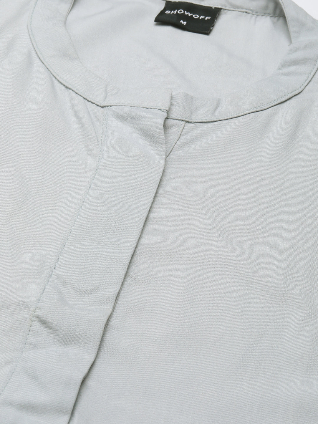 Women's Grey Solid Straight Kurta