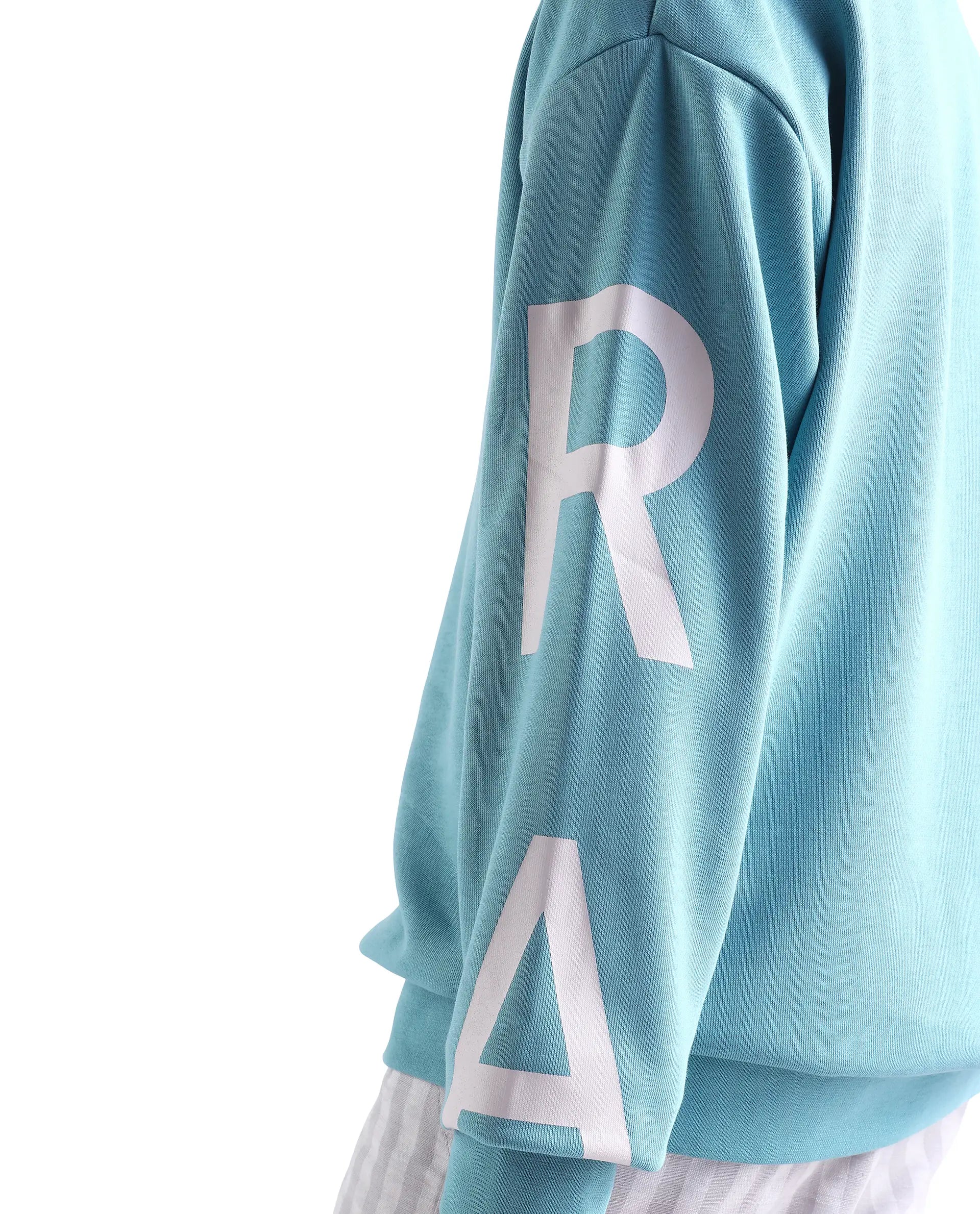 Rare Ones Kids Draw Blue Cotton Pull On Crew Neck Full Sleeves Regular Fit Sweatshirt