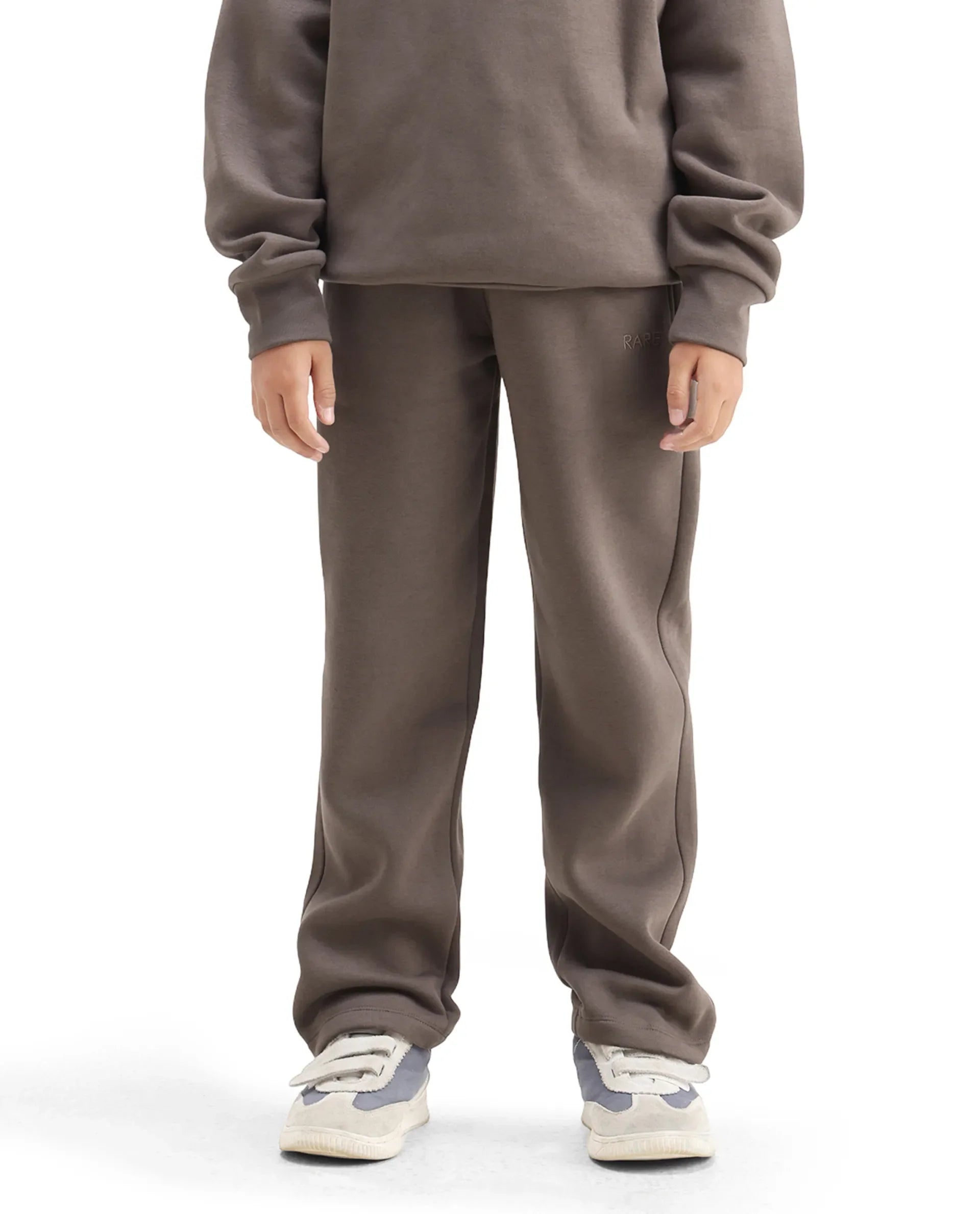 Rare Ones Kids Drew-B Light Grey Cotton Blend Regular Fit Trackpant