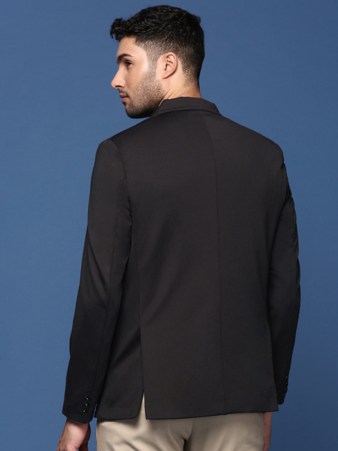 Men's Black Slim Fit Single Breasted Blazer
