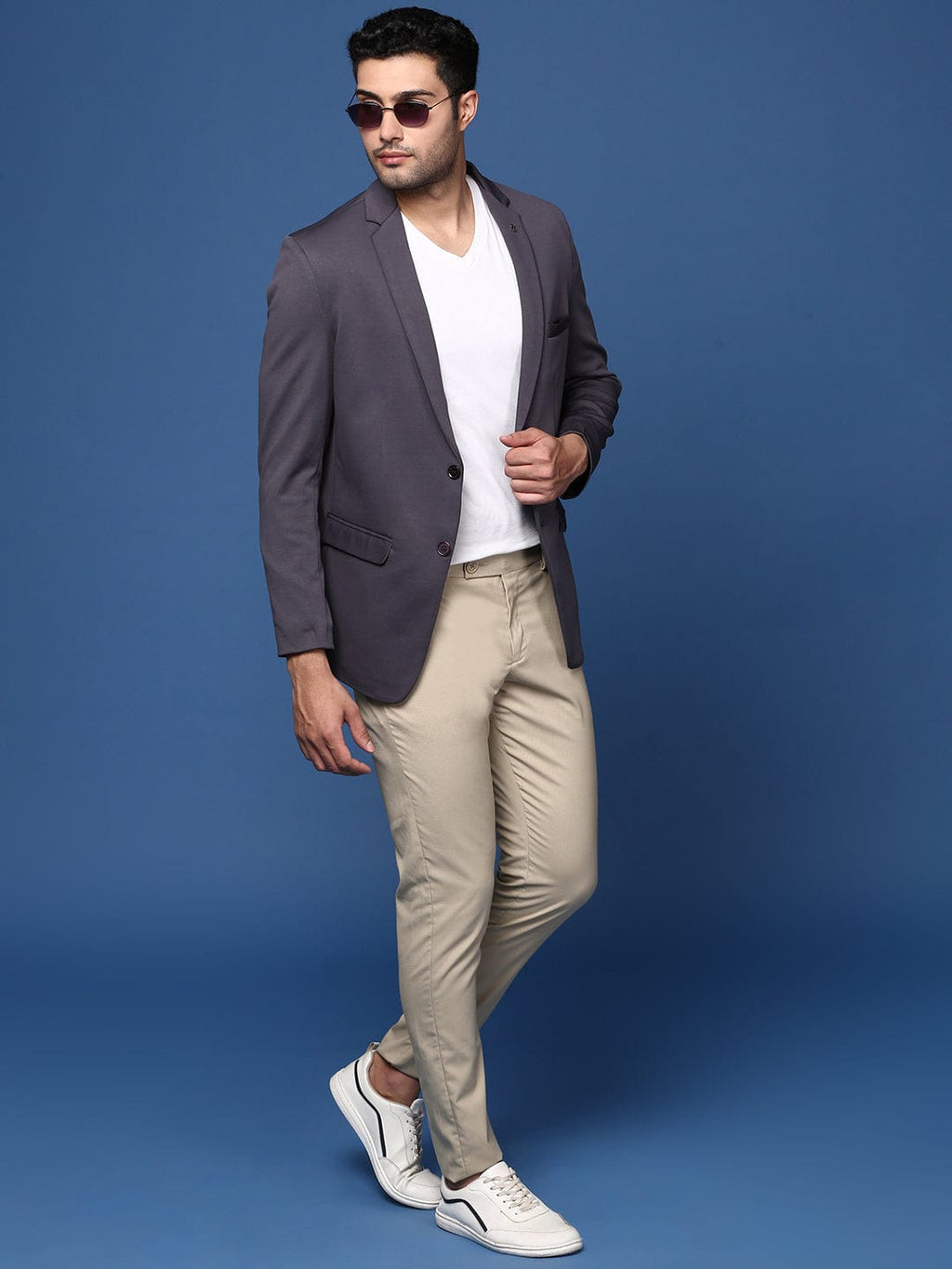 Men's Charcoal Single Breasted Formal Blazer