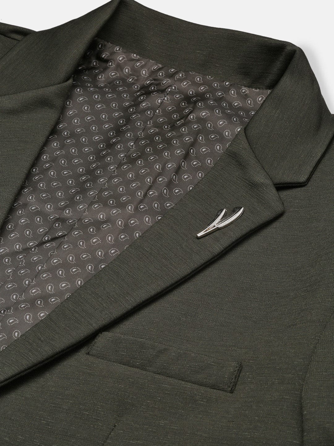 Men's Green Slim Fit Single Breasted Casual Blazer