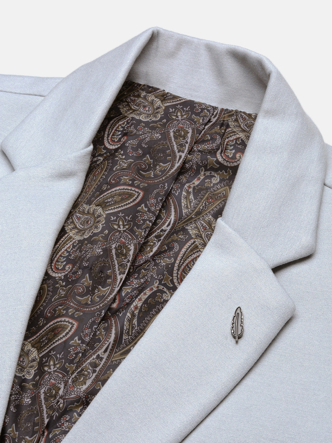 Men's Blue Solid Slim-Fit Single Breasted Blazer